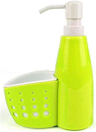 New Soap Dispenser Bottle Shower Gel Shampoo Pump liquid Lotion Holder With 1 Sponge (Green)