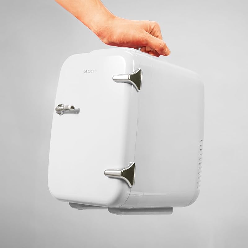 Mini Frigorifero Bolero MiniCooling 4L Habana White, 12V-220V, Compatibile con auto e roulotte, Funzione di raffreddamento e riscaldamento, Intervallo di temperatura 5-65°C, Trasporto facile