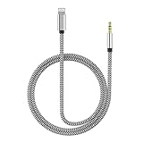 Aux Cable for iPhone 3.5mm Aux Cable Car AUX Cable to 3.5mm Aux Adapter Compatible with iPhone Xs/XS Max/X/8/8Plus/7/7Plus to Car Stereo/Speaker/Headphone Adapter Support iOS 12 or Later