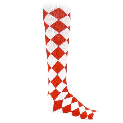 Red Lion Jester Acrylic Athletic Socks ( White / Red - Medium )
