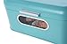 Bread Box for Kitchen Counter - Bread Bin, Retro Storage Container with Front Window, For Doughnuts, Pastries, Cookies - 12 x 7 x 6 Inches, Turquoise