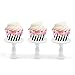 Andaz Press Party Cupcake Wrapper Decorations, Pink Floral Flowers with Black and White Stripes, 24-Pack, For Girls 1st Birthday Baby Bridal Shower Tea Party Themed Decorations