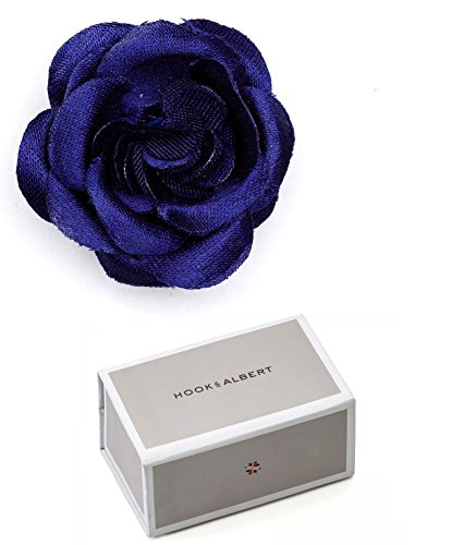 Hook & Albert Rain Small Lapel Flower | Blue