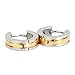 Elegant Stainless Steel Magnetic Therapy Hoop Men's/Unisex Earrings Improve Circulation and Weight Loss (Silver & Gold)