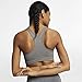 Women's Nike Swoosh Sports Bra, Sports Bra for Women with Compression & Medium Support, Carbon Heather/Anthracite/Black, Large