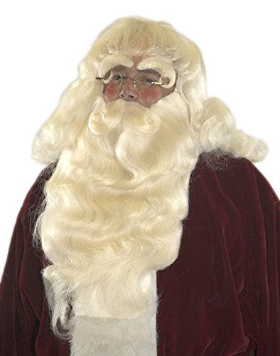 Deluxe 100% Yak Hair Santa Beard Set w/Separate Mustache