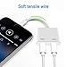 2 in 1 Headphone Jack Audio Charge Adapter Converter Audio Splitter Support Audio Phone Call Volume Control Compatible Phone Xs/XR/X/8/7/Pad Support iOS 12thumb 2