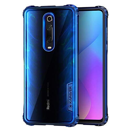 KAPAVER® Transparent Hybrid Hard PC Back TPU Back Cover Case for Xiaomi Redmi K20 / Redmi K20 Pro - (Blue)