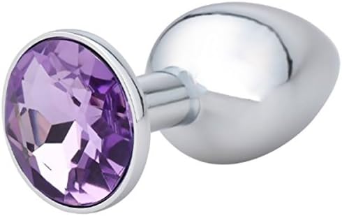 Xindana Jeweled Stainless Steel Plug Anales Training Sets Medium Size (Light Purple)