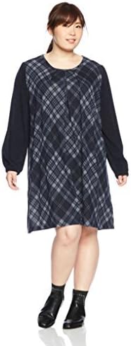 セシール カットソーワンピース プランプ 大きいサイズ Ao 1154 レディース チェックa 日本 5l 日本サイズ5l相当 ワンピース チュニック 通販 Amazon