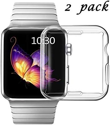 PThink 2-Pack All-Around Ultra-Thin TPU Cover Case for Apple Watch 42mm Series 1 2 3