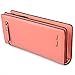Gottowin Women PU Leather Wallet Clutch Handbag Zipper Organizer Card Holder (Salmon Pink)