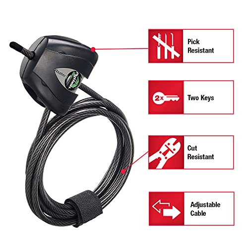 Master Lock Python Cable Lock, Cable Lock with Keys, Trail Camera and