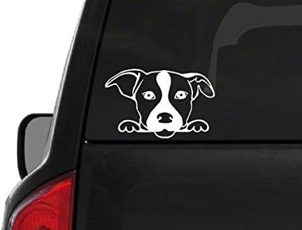 CustomDecal US Peeking Jack Russell Terrier (A27) Vinyl Decal Sticker Car/Truck Laptop/Netbook Window