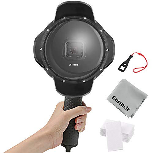 Gurmoir Shoot 6" Dome Lens Hood Dome Port for Gopro Hero 7 Black/Hero 6/Hero 5/Hero (2018) Action Cameras Snorkeling Underwater Diving Dome with Waterproof Housing Case with Soft Rubber Floating Grip