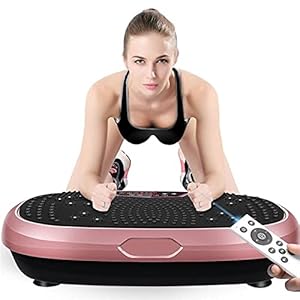 H-XH Vibration Power Plates, Vibration Plate Machine With Remote Control, 5 Program Modes, 2*Resistance Bands, Vibration Fitness Trainer For Weight Loss & Body Toning, 400lb Max Load.