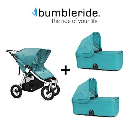 Bumbleride 2016 Indie Twin Stroller With Carrycots In Tourmaline