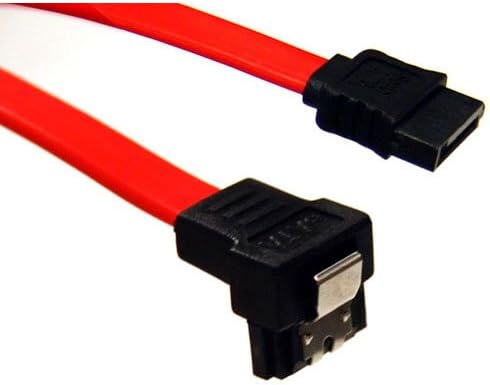 Zagall Serial ATA-150/300 Cable, 18 Inches, L Shape Plug w/Locking Latch