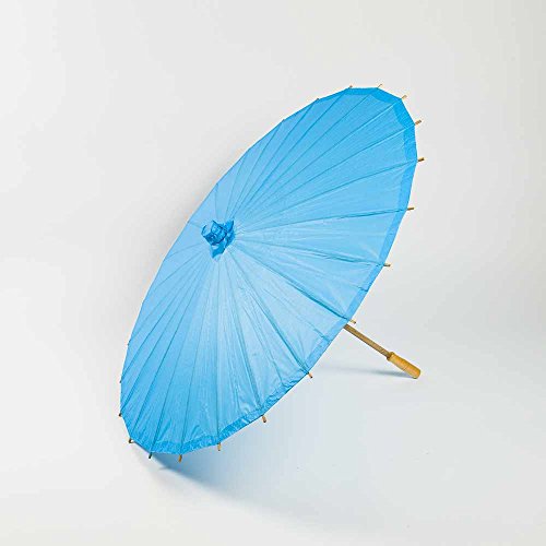 Quasimoon PaperLanternStore.com 20" Turquoise Paper Parasol Umbrella