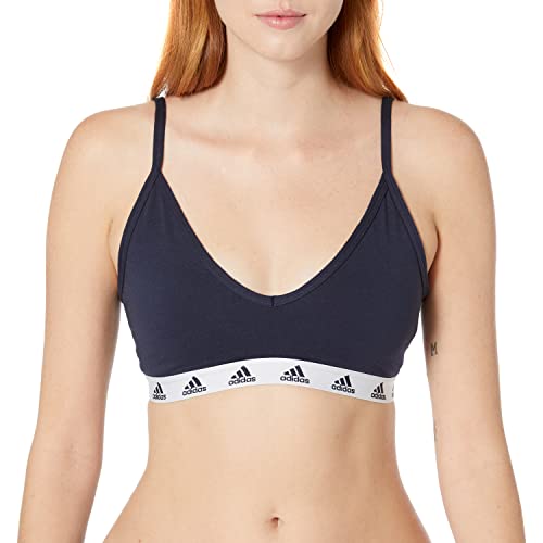 ADIDAS WOMEN’S PUREBARE LIGHT SUPPORT BRA, INK, XX-SMALL...