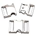 KEEJEA 3/4 inch Silver Metal Side Release Buckles Pack of 5