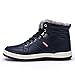 Ceyue Snow Boots for Men Leather Ankle Boots Lace Up High Top Outdoor Boots Winter Warm Walking Shoes with Fur Lining