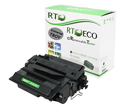 Renewable Toner TROY 02-81601-001 HP CE255X 55X MICR Toner Cartridge High Yield 12.5k for Check Printing Compatible with TROY & HP LaserJet P3010 P3015 P3016 M521 M525 MFP Printers