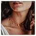 SEAYII Women Star Choker Necklace Gold Dangle Drop 14K Gold Fill Lucky Trendy Dainty Chain Short Boho Beach Simple Delicate Handmade Gold Jewelry Gift