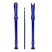 Kasteco 2 Pack German Style 8 Hole-3 Piece Descant Soprano Recorders with Cleaning Rod, Black Storage Bag, ABS Material, 2 Colors, Blue and Pink