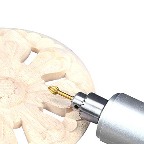 K Kwokker Woodworking Twist Drill Bits Carving File Rasp Drill Bits Rotary Burrs Set Power Drill Bit Sharpeners for Wood Plastic Carving Polishing Grinding Engraving Woodworking DIY with Storage Box H