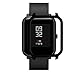 Ganenn Watch Protect Case, SUKEQ Slim Colorful Full Protective Bumper Case Cover for Xiaomi Huami Amazfit Bip Youth Watch (Black)