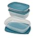 Rubbermaid Easy Find Lids Food Storage Containers, Arctic Blue, 6-Piece Set 1877958