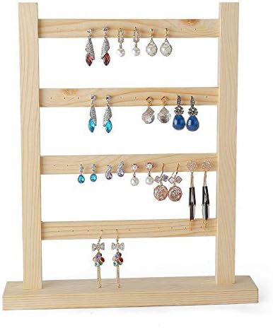 LFDJL Ornaments Shelf Log display props solid fungus ring jewelry storage rack Earrings bracelet jewelry display frame wooden jewelry rack