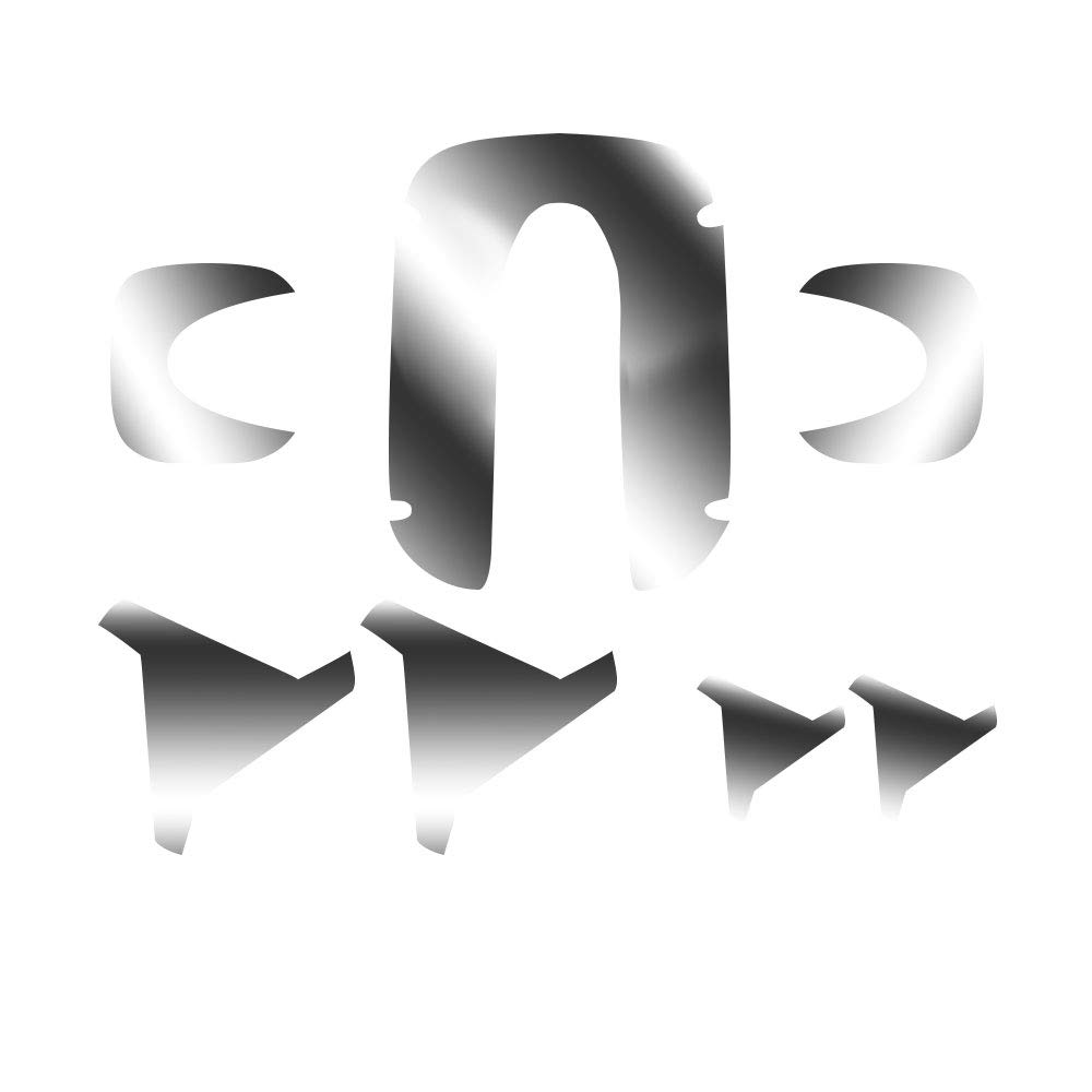 IPG for Vector Robot Face Screen Guard Decoration KIT Include Wheels&Body Set 7 Units Decals with 2 Units Screen Protector (Silver Chrome)