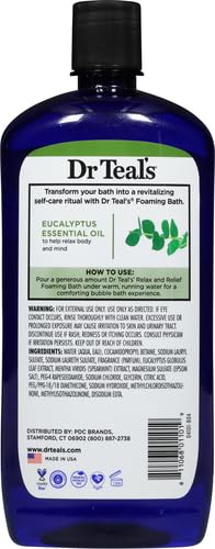 DR TEAL’S FOAMING BATH (EPSOM SALT), EUCALYPTUS SPEARMINT, 34 FLUID OUNCE