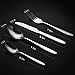 16 Pieces Flatware Set Silverware Set, Stainless Steel Silver Cutlery Set Mirror Polished Tableware Set Utensil Set Include Knives, Forks, Spoons for Kitchen,Dishwasher Safe, Service for 4
