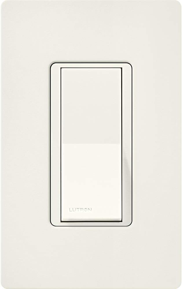 Lutron Claro On/Off Switch, 15-Amp, Single-Pole, CA-1PS-GR, Gray - Dimmer Switches - 