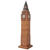 CubicFun 3D London Puzzles Small Britain Architecture Buildings Paper Craft Model Kits Toys for Adults and Teens, Big Ben, 30 Pieces