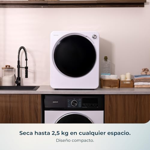 Mini Secadora de Evacuación 2,5Kg Bolero DressCode Dry 3150V. 950W, 6 Programas, Programa ECO, Control Knob Intuitivo, Secado Rápido y Eficiente, Ideal Espacios Pequeños, Blanco