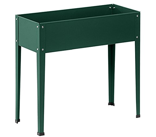 Dehner Raised Bed Münster, Height 80 cm, Metal, Approx. 60 x 30 cm Dark Green