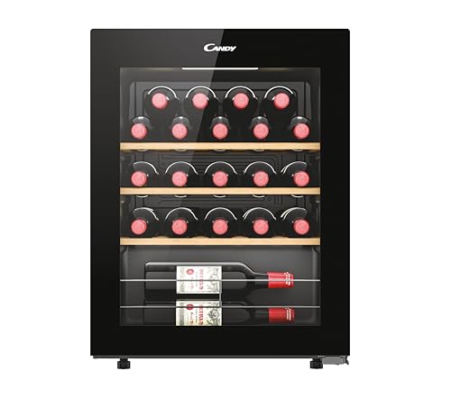 DiVino CWC023, Vinoteca, 23 Botellas, WiFi, App hOn, Puerta Reversible, 3 Baldas, Tratamiento Anti-UV, Compresor Antivibraciones, Iluminación LED, Control Digital, Tirador Integrado, 37DB, Negro