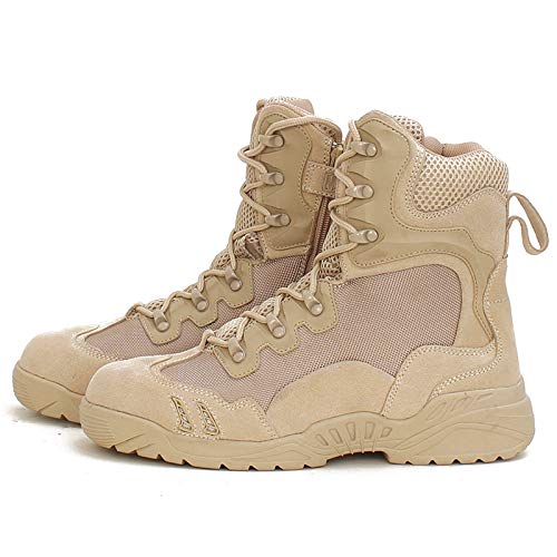 ESDY Leather Tactical Desert Combat Military Boots Mens US Army Shoes