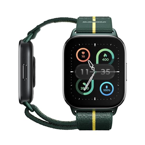 Motorola Moto Watch fit (Fitness-Funktionen, Moto-AI-Steuerung, 1,9"-OLED-Display, Gorilla Glass 3, IP68, bis zu 16 Tagen Akku-Power, BT, 32 MB/256 MB, Android) Trekking Green