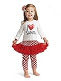 Bebone Baby Girls I love Santa Cotton Outfits