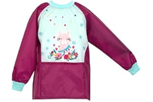 Louis Garneau Designer Kids Smock Artist Painting Apron Long Sleeves size 6 - Children Painting Aprons Girls Art Smocks