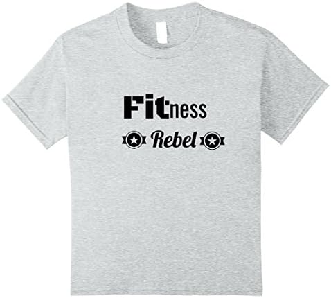 unisex-child Workout T shirt Fitness Rebel 8 Heather Grey