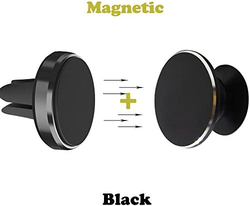 Pop Out Phone Grip and Stand,Socket Mobile Holder for Phone &amp; Tablet Built in Metal ,Phone Holder for Car Air Vent,Magnetic Mount,Car Mount Phone Holder (black)