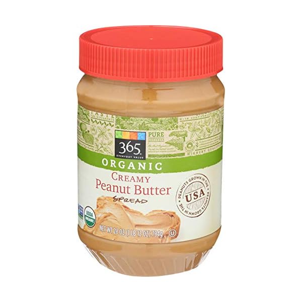 365 Everyday Value, Organic Creamy Peanut Butter, 28 oz Organic Shortlist