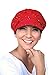 Chemo Hat Glitter Sequin Red Newsboy Fitted for Women with Cancer Chemo Hair Loss