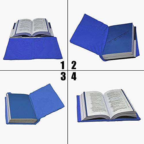 2 Pack Stretchable Jumbo Book Covers, Washable Durable Reusable Book Protector fits Hardcover Textbooks up to 9.5" X 14" School Supply with Free Sticker Labels (2 Pack, Purple + Dark Blue)